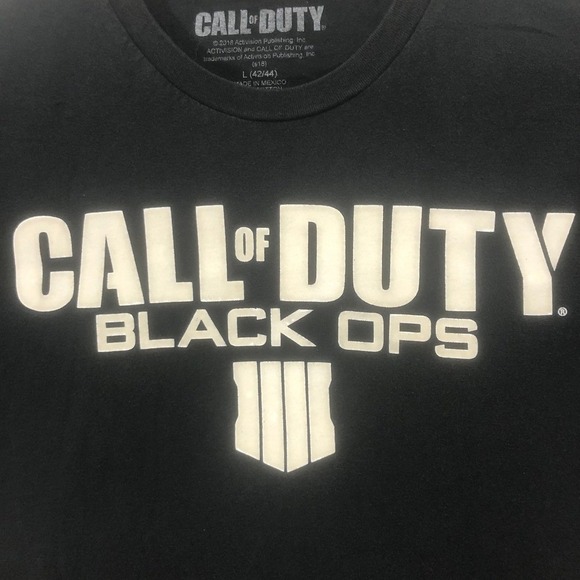 Call‎ of Duty Black Ops T-Shirt Gaming Graphic Tee Short Sleeve Men's Size Large - Picture 1 of 8
